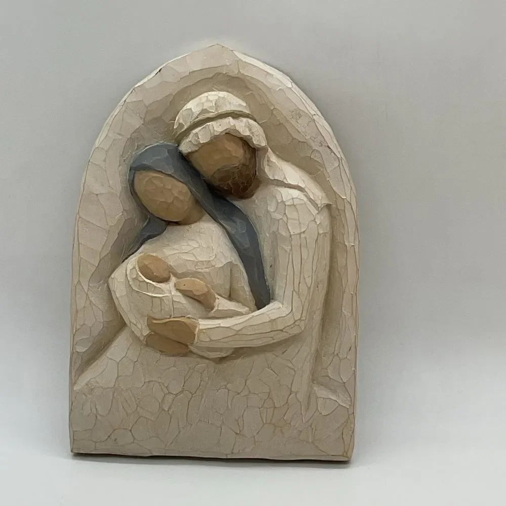 Vintage Willow Tree Nativity Holy Family A Child is Born Plaque - no box